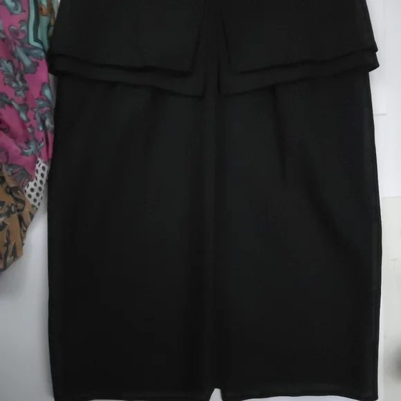 New Ted Baker Structured Zip Peplum  Black Dress Sz 8 - Picture 10 of 13